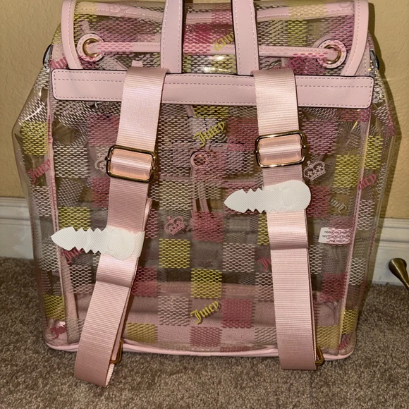 Juicy Couture Transparent Pink and Yellow Backpack main image 5